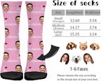 Artsadd Custom Face Socks for Women Men Cat Dog Lovers, Customized Unisex Funny Crew Sock Gifts
