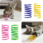 AGYM Cat Spring Toys, 12 Pack Cat Spiral Springs for Indoor Cats, Colorful & Durable Plastic Spring Coils Attract to Swat, Bite, Hunt, Interactive Toys for Kittens
