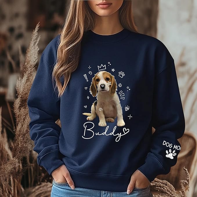 CHIARA CONTI11 Custom Dog Hoodie, Custom Pet Gifts, Custom Dog Shirt, Custom Dog Sweatshirt, Valentine's Day Gift