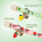 Cat Collar, 2Pack Summer Kitten Collars-Cute Lime and Strawberry Pendants-Breakaway Kitty Collars,Cat Collar with Bell, for Girl & Boy Cats