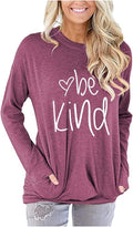 Akihoo Womens Casual Long Sleeve Tunic Tops Crew Neck Shirt Blouses