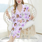 Artsadd Custom Pajamas for Women Men Family, Personalized Face Pjs Pajama Pants, Funny Pet Photo Loungewear Sleepwear Jammies
