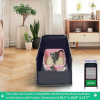 Extra Large Cat Litter Box Enclosure–Big Covered Litterbox with High Front Splash Guard, Waterproof&Portable Litter Box Cover for Indoor Cats,Kittens,Multiple Pets (Large)