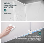 MEEXPAWS Cat Litter Box Enclosure Splash Guard XXL 27.9L × 27.9W x 31.5H inch, Light Weight Plastic Sheets with Cat Litter Mat Easy Clean (White)