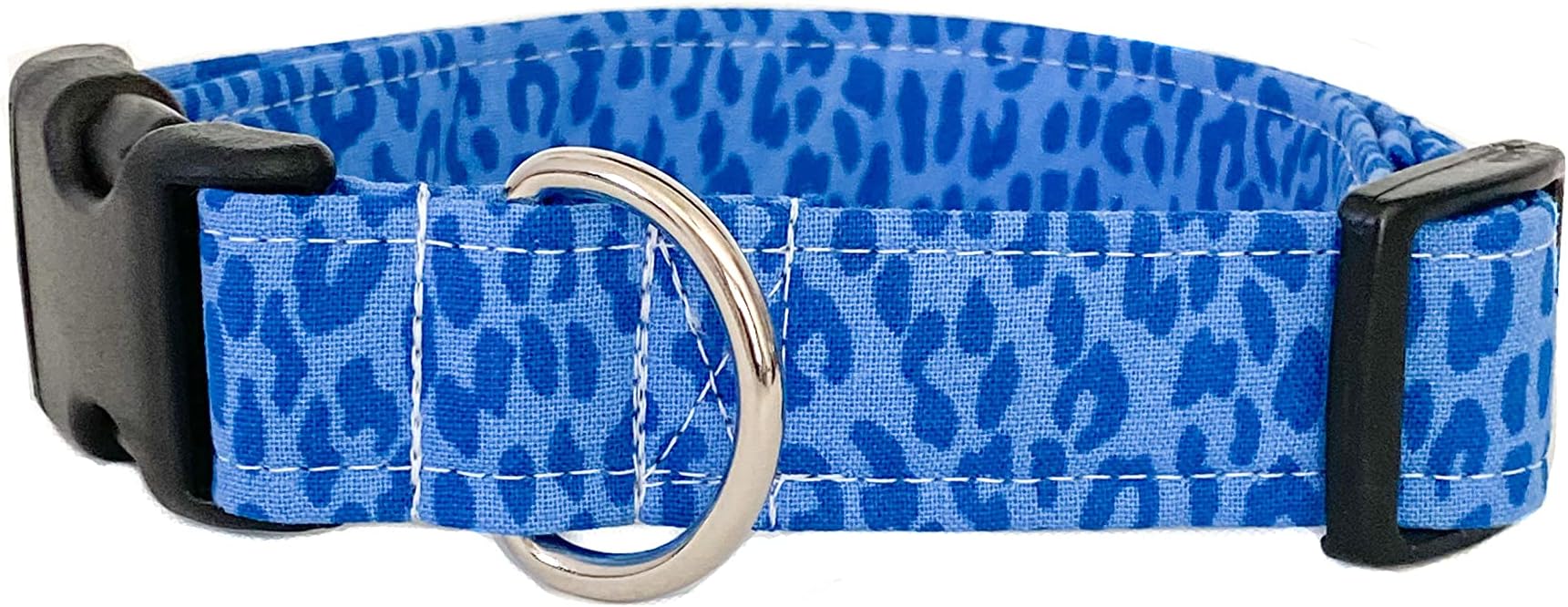 Blue Leopard Dog Collar (Large)