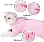 LIANZIMAU Cat Surgical Recovery Suit Professional for Male Female Dog Abdominal Wounds Cone E-Collar Alternative Anti-Licking Pet Surgical Recovery Pajama Suit Soft Fabric Onesie for Cats