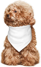 Personalized Dog Scarf Add Your Design Custom Dog Bandanas with Photo Name Text Image Customized Triangular Head Scarf Gifts for Small Medium Large Dogs Cats Pets, WhiteYL