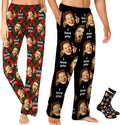 MyPupSocks Custom Pajama Pants for Pet Lover, Personalized Photo Face Printed Pajama Bottoms Sleepwear with Pockets