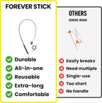 Forever Stick - The Unbreakable Cat Wand Toy, Extra Long Durable Cat String Toy for Indoor Cats, Cat Fishing Pole Toy for Bored Indoor Adult Cats, Feather String Toy On Stick Enrichment