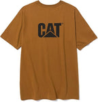 CAT Men's Trademark T-Shirts with Shape-Retention Rib Trim Spandex, Tagless Neck, and Cat Logo on Left Chest