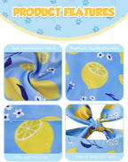 Luxury Double-Layer Dog Birthday Bandana – Handmade, Silk-Soft Polyester for All Dog Sizes | Birthday & Party Outfit | Gift-Ready Pet Accessory (Yellow, Medium)