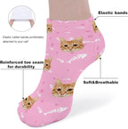 Personalized Ankle Socks with Face Custom Photo Socks Low Cut Ankle Socks Athletic Socks Valentine's Day Gifts for Women Men
