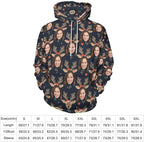 Artsadd Custom Face Unisex athletic Pockets Sweatshirt Loose Hoodie Custom Christmas Long Sleeve Sweatshirt Hooded Pullover
