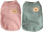 Cotton Dog & Cat T-Shirts - Soft, Breathable, Stretchy Sleeveless Vests for Medium & Small Dogs