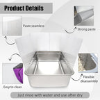 6PCS Cat Litter Box Pee Shields,Transparent Easy Clean Splash Guard for Open Top Litter Pan 14.5×11.5in- Litter Box Not Included(6, Clear)