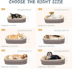 Orthopedic Dog Bed for Medium, Large Dogs Breeds, High Density Egg Crate Foam Dog Sofa Beds with Four Sided Bolster,Oval Kennel Bed, Pet Couch Bed,Removable Washable Cover& Non-Slip Bottom