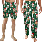 Custom Pajama Pants for Men, Personalized PJ Pants with Photos, Custom Mens Pajama Shorts, Gifts for Dad Husband