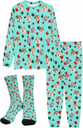 Artsadd Personalized Pajamas with Faces for Women Men Custom Christmas Pajamas Gifts for Family Couple, Funny Photo Pjs