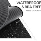 ESTHELLO Cat Litter Mat Large, Cat Litter Trapping Mat, Honeycomb Double Layer Design, Easy to Clean,Washable (30’’ x 24’’ Black
