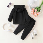 Toddler Baby Girls Clothes Long-sleeve Tie Dye Hoodie Sweatshirt Pants Hooded Outfit Set