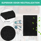 8 Pcs Charcoal Filters Compatible with Van Ness Cat Litter Box, 4.5 x 6.5Inch Replacement Activated Carbon Premium Odor Filters for Pureness F6 Zeloite Air Filter, Black