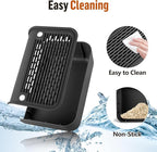 Cat Litter Box Step, Cat Litter Ramp Mat with Filter Function for Self-Cleaning Litter Box, Easy to Clean, Cats Pedal Step Stool Ideal for Kitten & Elderly Cats (Black)