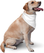 Personalized Dog Scarf Add Your Design Custom Dog Bandanas with Photo Name Text Image Customized Triangular Head Scarf Gifts for Small Medium Large Dogs Cats Pets, WhiteYL