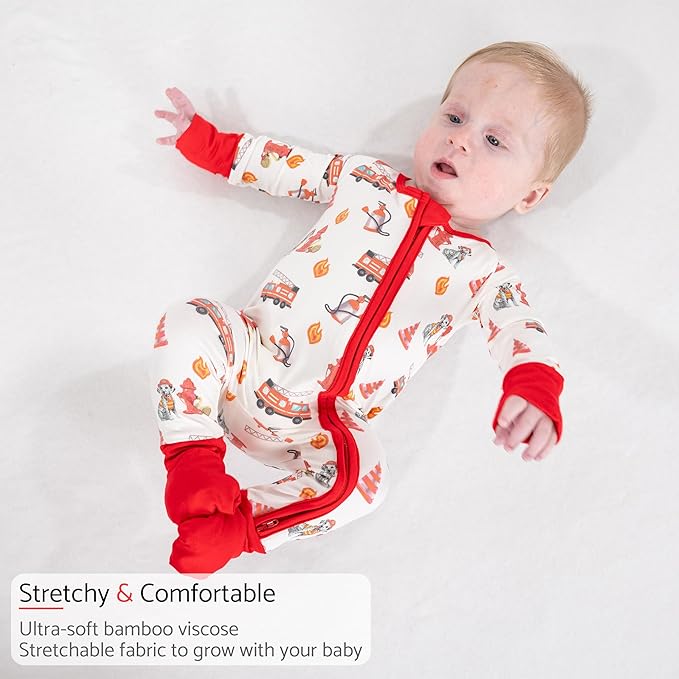 LollyBanks Baby Pajamas, Baby Romper 95% Bamboo Viscose and 5% Spandex