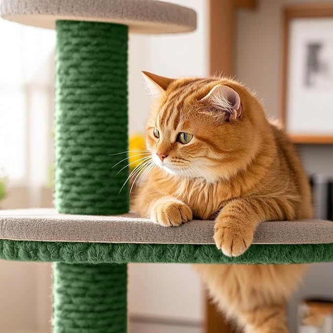 Sisal Rope for Cat Scratcher 1/4" 200 Ft Cat Tree Twine for Repairing Cat Scratching Post Replacement DIY Hemp Rope for Carpet Mat, Pet, and Crafts Gardening Home Decorating