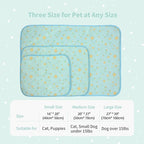 NWK Pack of 4 Pet Cooling Mat - Ice Silk Cooling Mat for Dogs & Cats Portable & Washable Pet Cooling Blanket, Car Seats, Beds for Summer (4pcs, Green Fruit, 39’’ X 27’’ X 0.3)