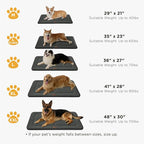 Joydeco Low Profile Dog Crate Mat Reversible Bed Pad, Washable Dog Pad Mat with Ultra Soft Fleece, Compact Design Kennel Beds Mats for Large Medium Small Pets, 35" x 23" Dark Gray