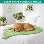 PetAmi Dog Cooling Mat, Leaf Shape, Reversible Cooling Nylon Blanket Soft Fleece Pet Pad for Dogs Cats, Summer All Season Use Q-Max>0.3, Medium 42x48 in, Sage Green