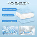 Luciphia Premium Cooling Dog Blanket Washable Q-MAX>0.5 Small Medium Large Pet Mat Puppy Cat Self-Cooling Soft Breathable Calming Throw for Sofa Crate Bed (Light Blue,40x60 inches)