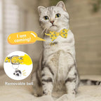Breakaway Cat Collars with Bell & Cute Pendants - 3 Pack Adjustable Safety Kitten Collars - Decoration for Girl Boy Cats Puppy and Small Pets (Style C - Bee)