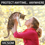 VICSOM 4 Pack Flea and Tick Collar for Cats, 32 Months Treatment, Waterproof Adjustable Kitten Flea Collar, Flea Prevention, Black