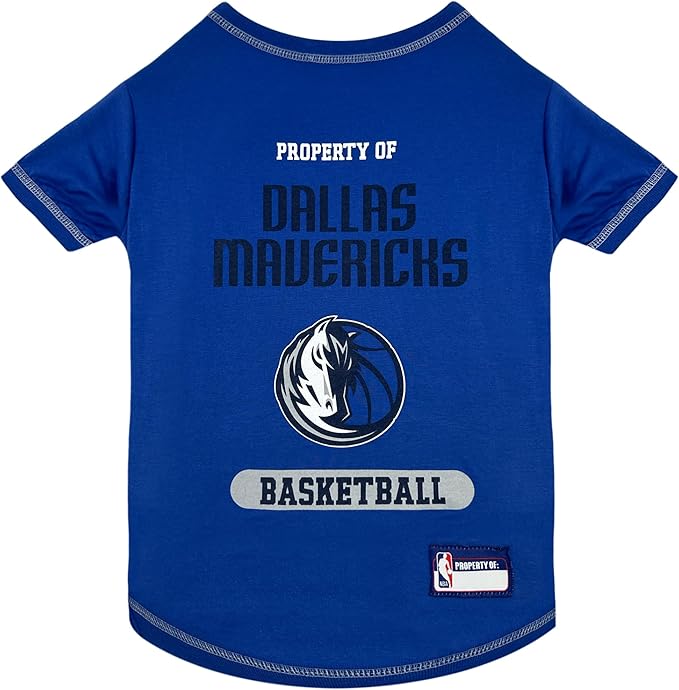 Pets First Cute Dog T-Shirt, X-Small - NBA Dallas Mavericks Dog & Cat Shirt with Basketbal Team Logo. A Comfortable & Fashionable Yet Durable Pet Outfit, Sporty Dog Shirt