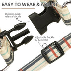 PUPTECK No Pull Dog Harness Soft Adjustable Basic Nylon Step in Puppy Vest Outdoor Walking with ID Tag, Plaid Beige, M