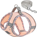 Dog Harness & Leash Set - No Pull Soft Breathable Small Dog Harness, Adjustable Reflective Step-in Vest for Puppy, Kitten, Cats