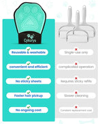 Pet Hair Removal Glove for Dogs & Cats(2-Pack), 2-in-1 Double-Sided Pet Grooming Glove, Electrostatic Pet Hair Remover Glove for Clothes & Furniture + Silicone Brush for Deshedding Pets