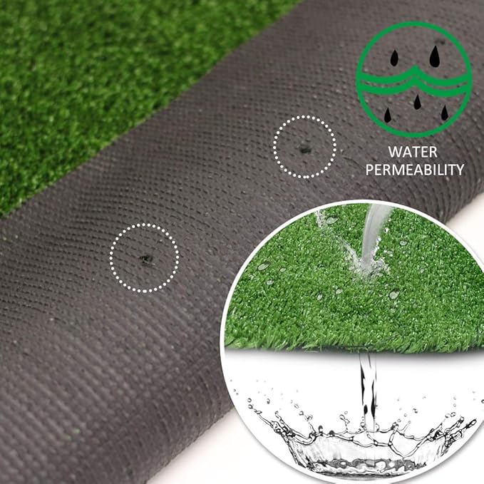 Petgrow Synthetic Artificial Grass Turf 10FTX69FT for Indoor Outdoor Dog Synthetic Grass Mat, Party Wedding Christmas Balcony Garden Astro Turf Rug,Drainage Holes Faux Fake Grass Rug Carpet for Pets