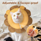 BEAUTYZOO Cat Cone Collars Soft, Cat Recovery E Collars After Surgery to Stop Licking, Adjustable Elizabeth Circle Collar Cute Pet Donut Pillow for Cats Kitten Small Dogs, Lion S