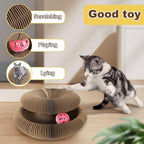 Cardboard Cat Toy, Flexible Magic Organ Cat Scratcher, Foldable & Reversible Cat Scratching Board Scratcher Pad, Interactive Cardboard Accordion Kitty Toy for Indoor Cats 2-Pack