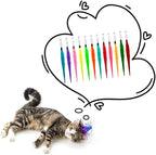 24 PCS Cat Worm Toy Refills, Cat Wand Toy Replacement Interactive Cats Wand Replacement Cats Toys Interactivefor Teaser for Kitten