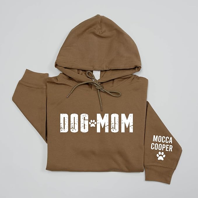 Personalized Dog Mom Sweatshirt, Custom Pet Name Sweater for Women, Dog Lover Gift, Cute Pet Apparel