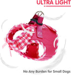 PUPTECK Dog Harness for Puppy and Small Sized Dogs, Step-in No Pull Soft Mesh Vest Harness for Cats Small Pets Walking, Fuschia, New XS