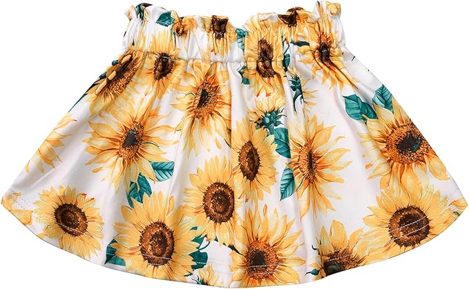 Akyzic Little Girl Skirt Outfit Two Piece Spring Summer Outfit Butterfly Dress Cat Print Skirt Toddler Girl Outfit Set