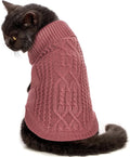 Stretchy Cat Sweater - 17 Colors & 6 Sizes | Snug Winter-Ready Knit for Boy/Girl Cats & Kittens(Maple Leaf Red, Large)