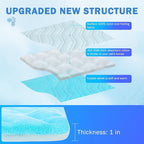 SCENEREAL Dog Cooling Mat for Crate, Thicken Self-Cooling Dog Pad Reversible (Cool & Warm), 59"x40" Extra Large Pet Cool Bed Use in Kennel Sofa, Machine Washable, Durable Non-Toxic Gel, Outdoor