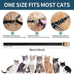 Flea Collar for Cats 4 Pack, 32 Months Flea and Tick Prevention for Cats Collar, Waterproof Cat Flea Collar, Natural Cat Flea and Tick Treatment Collar, Adjustable Flea Collar for Cat Kitten, Black