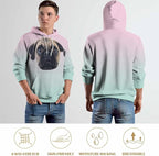 Artsadd Custom Face Unisex athletic Pockets Sweatshirt Loose Hoodie Custom Christmas Long Sleeve Sweatshirt Hooded Pullover